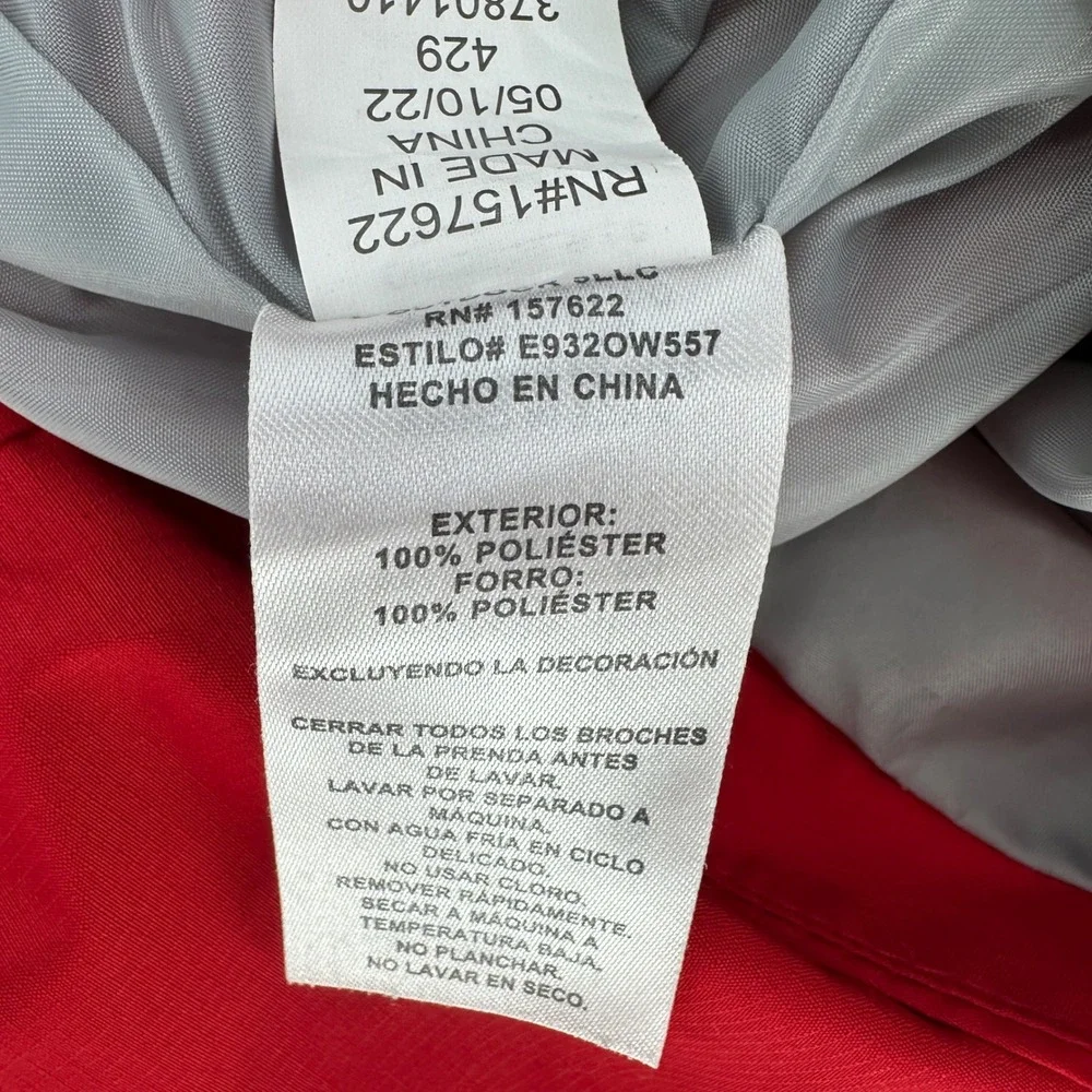 Eddie Bauer Kids Red Gray‎ Hooded Windbreaker Jacket Size S 7 8 Lightweight